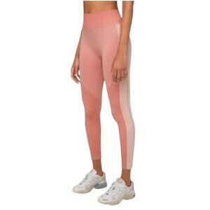Lululemon Ebb to Train Tight Abstract In Copper Clay / Angel Wing Size 6